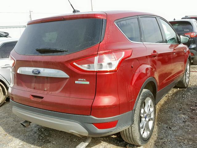 1FMCU0HX9DUD80212 - 2013 FORD ESCAPE SEL RED photo 4