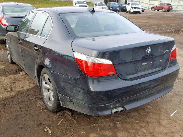 WBANE535X6CK90988 - 2006 BMW 525 I BLACK photo 3