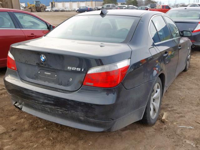 WBANE535X6CK90988 - 2006 BMW 525 I BLACK photo 4