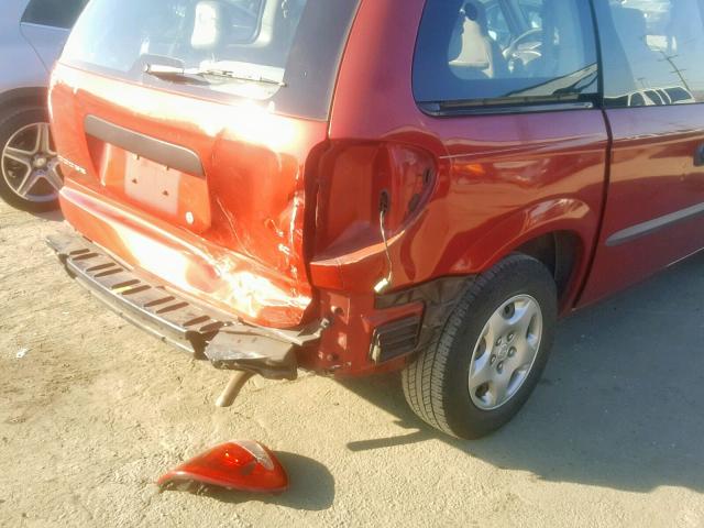 1B4GP15B02B653376 - 2002 DODGE CARAVAN EC RED photo 9