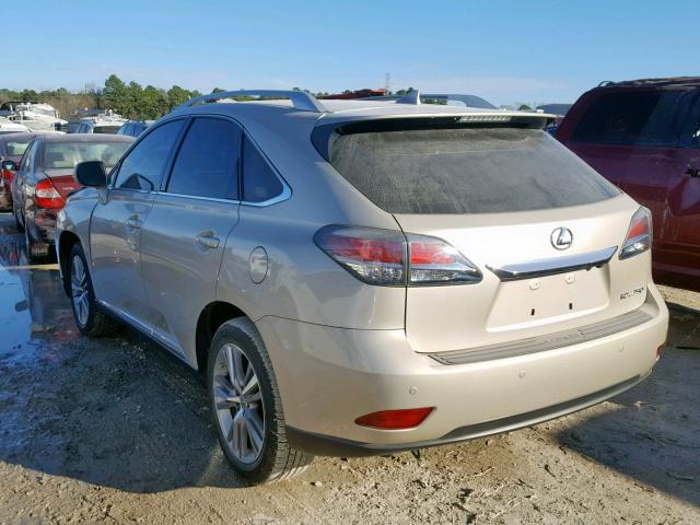 2T2ZK1BA2FC182419 - 2015 LEXUS RX 350 GOLD photo 3