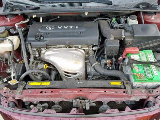 JTKDE177150051275 - 2005 TOYOTA SCION TC მუქწითელი ფოტო 7