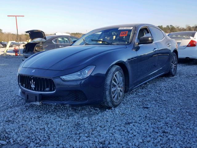 ZAM57RTAXE1085761 - 2014 MASERATI GHIBLI S BLACK photo 2