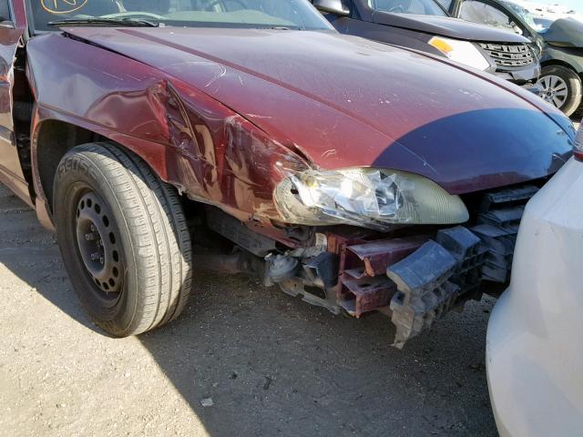 2G1WL52J811168942 - 2001 CHEVROLET LUMINA BURGUNDY photo 9