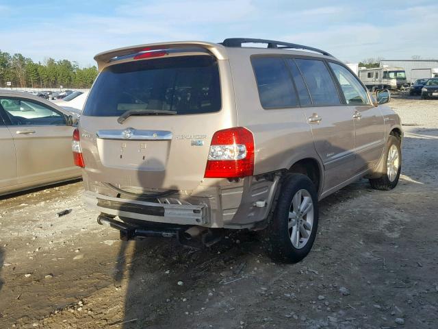 JTEGW21A870016694 - 2007 TOYOTA HIGHLANDER GOLD photo 4