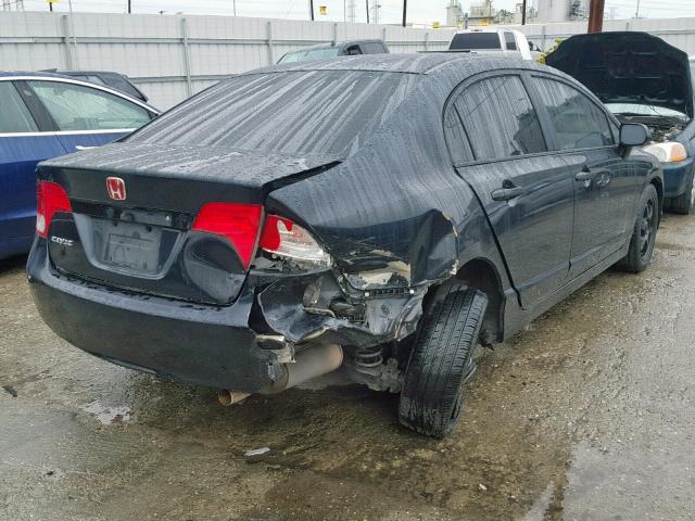 1HGFA16598L038936 - 2008 HONDA CIVIC LX BLACK photo 4