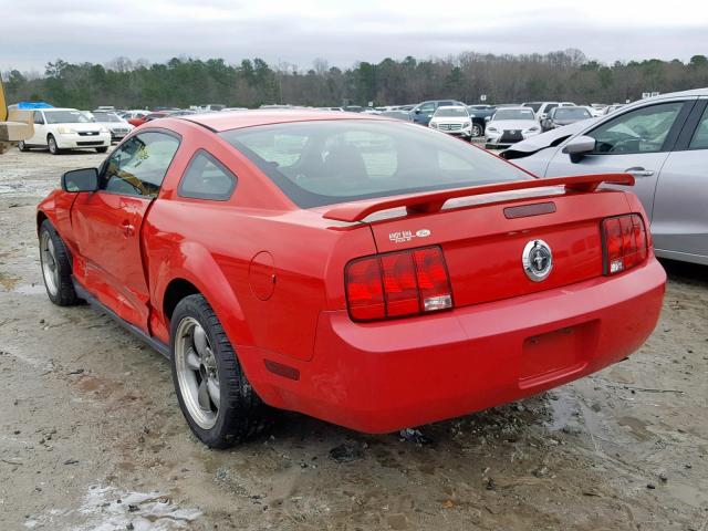 1ZVFT80N555171166 - 2005 FORD MUSTANG RED photo 3