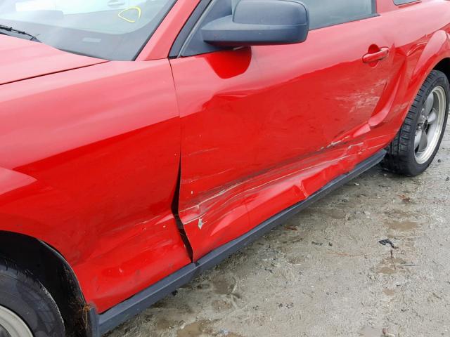 1ZVFT80N555171166 - 2005 FORD MUSTANG RED photo 9