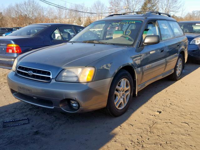 4S3BH665917615419 - 2001 SUBARU LEGACY OUT GREEN photo 2