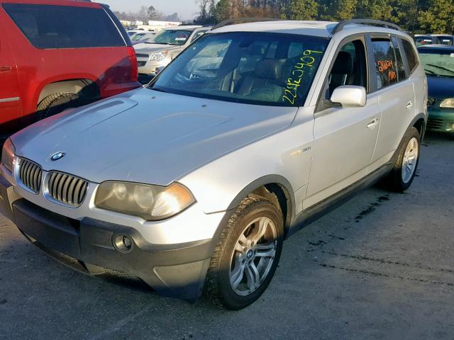 WBXPA93414WA62255 - 2004 BMW X3 3.0I SILVER photo 2