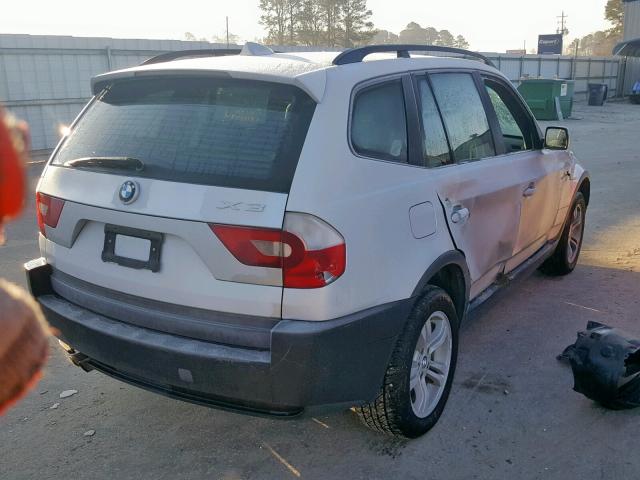 WBXPA93414WA62255 - 2004 BMW X3 3.0I SILVER photo 4