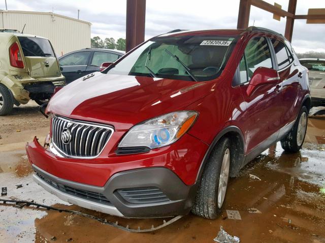 KL4CJASB9FB266185 - 2015 BUICK ENCORE RED photo 2