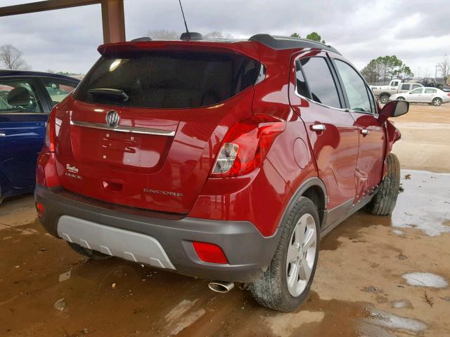 KL4CJASB9FB266185 - 2015 BUICK ENCORE RED photo 4