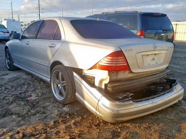 WDBNG74J15A442203 - 2005 MERCEDES-BENZ S 55 AMG SILVER photo 3