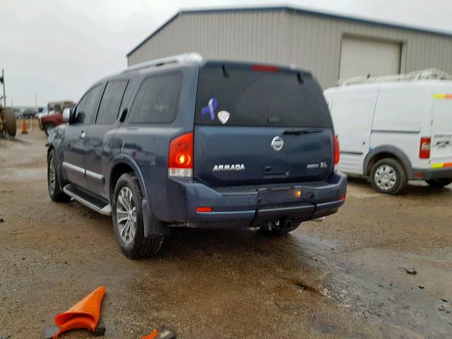 5N1BA0ND9FN604106 - 2015 NISSAN ARMADA SV BLUE photo 3