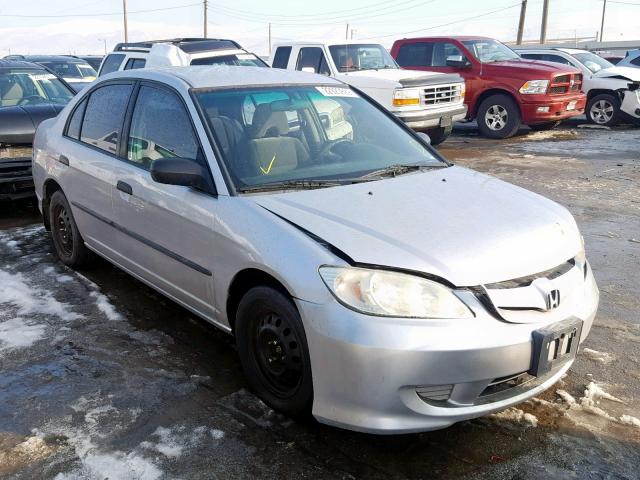 1HGES16374L009274 - 2004 HONDA CIVIC DX V SILVER photo 1