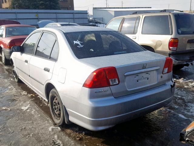 1HGES16374L009274 - 2004 HONDA CIVIC DX V SILVER photo 3