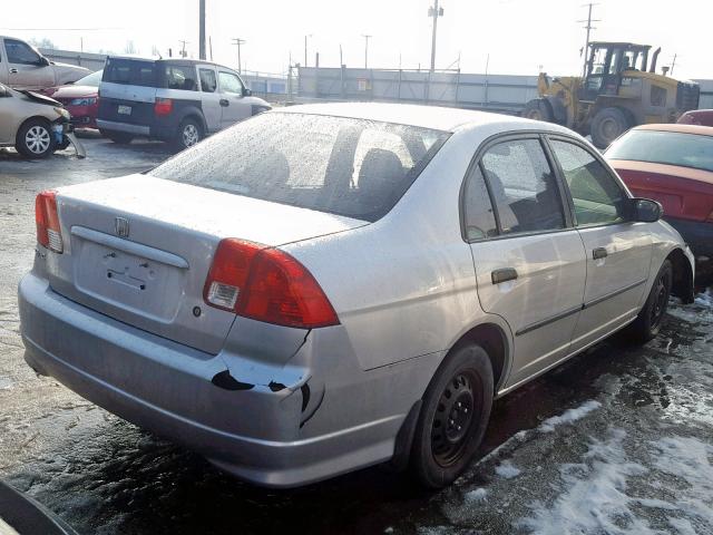 1HGES16374L009274 - 2004 HONDA CIVIC DX V SILVER photo 4