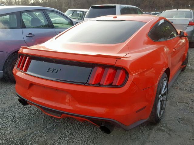 1FA6P8CFXF5384732 - 2015 FORD MUSTANG GT ORANGE photo 4