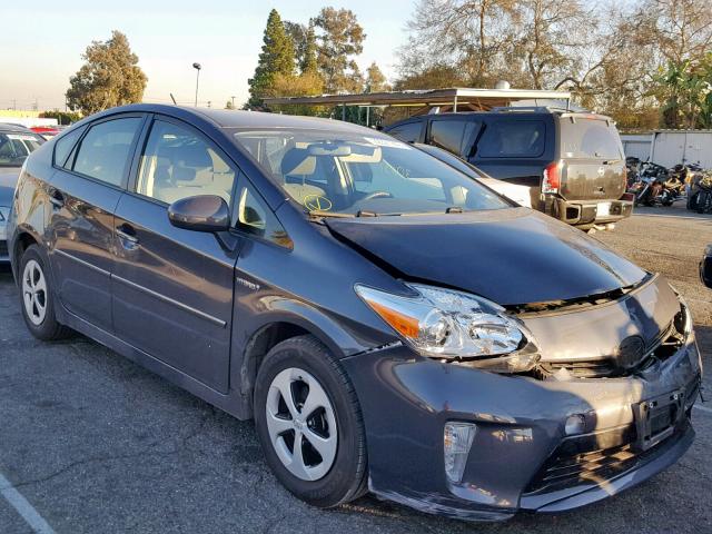 JTDKN3DU7F0449029 - 2015 TOYOTA PRIUS GRAY photo 1