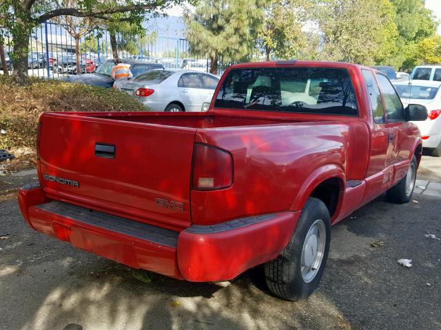 1GTCS195628117078 - 2002 GMC SONOMA RED photo 4