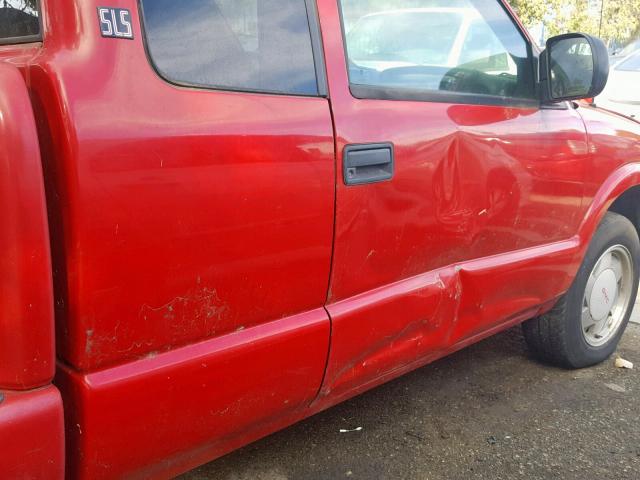 1GTCS195628117078 - 2002 GMC SONOMA RED photo 9