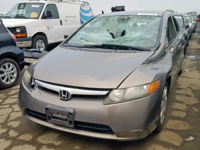 2HGFA16527H315695 - 2007 HONDA CIVIC LX BLACK photo 2