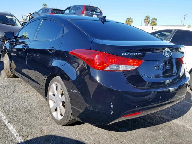 KMHDH4AE9DU862445 - 2013 HYUNDAI ELANTRA GL 黑色 照片 3