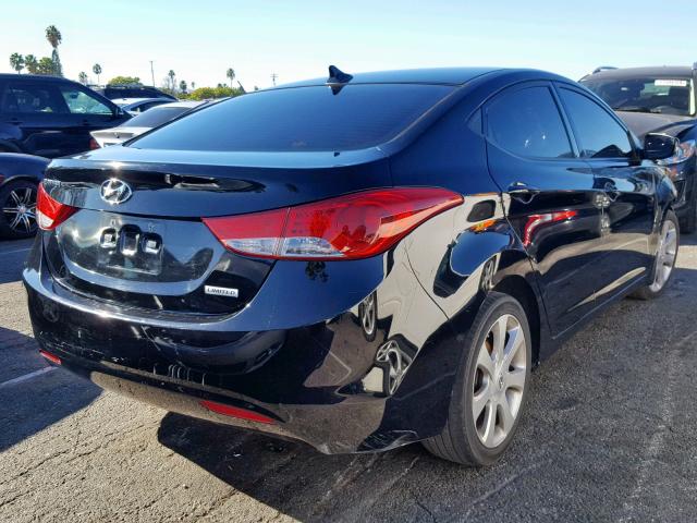 KMHDH4AE9DU862445 - 2013 HYUNDAI ELANTRA GL 黑色 照片 4