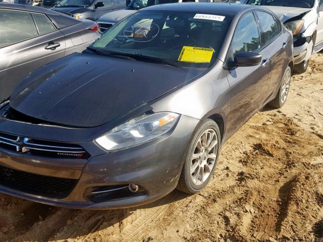 1C3CDFCB6FD392666 - 2015 DODGE DART LIMIT ნაცრისფერი ფოტო 2
