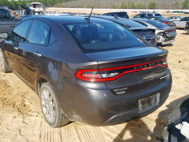1C3CDFCB6FD392666 - 2015 DODGE DART LIMIT ნაცრისფერი ფოტო 3