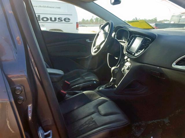 1C3CDFCB6FD392666 - 2015 DODGE DART LIMIT ნაცრისფერი ფოტო 5