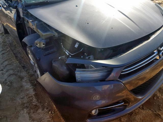 1C3CDFCB6FD392666 - 2015 DODGE DART LIMIT ნაცრისფერი ფოტო 9