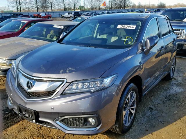 5J8TB4H74JL013089 - 2018 ACURA RDX ADVANC GRAY photo 2