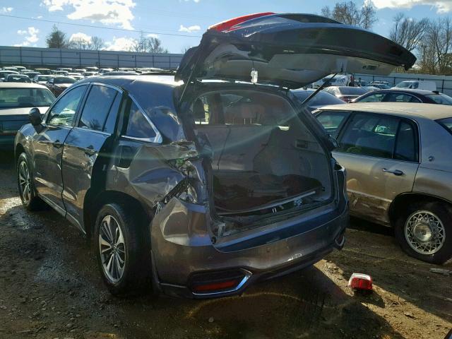 5J8TB4H74JL013089 - 2018 ACURA RDX ADVANC GRAY photo 3