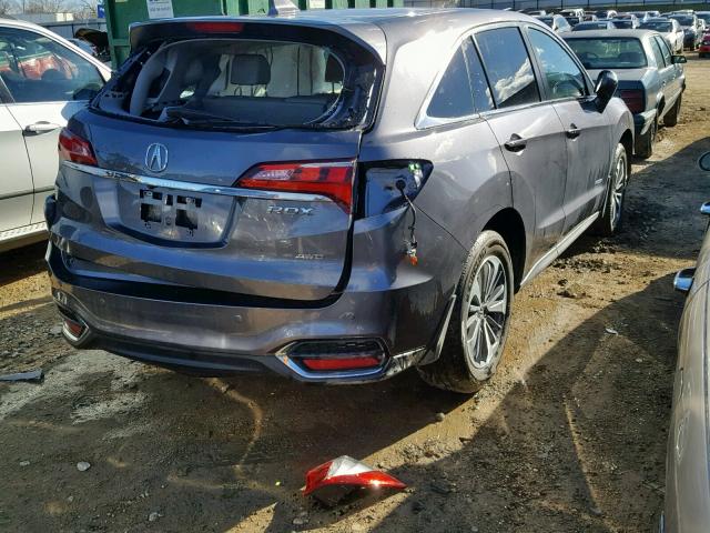 5J8TB4H74JL013089 - 2018 ACURA RDX ADVANC GRAY photo 4