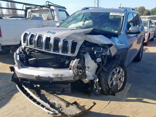 1C4PJMCS3EW320465 - 2014 JEEP CHEROKEE L SILVER photo 2