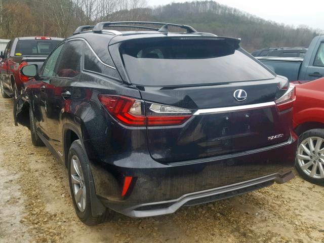 2T2BGMCA0JC023622 - 2018 LEXUS RX 450H BLACK photo 3