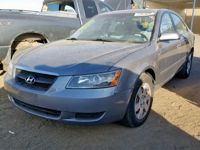 5NPET46C08H373009 - 2008 HYUNDAI SONATA GLS GRAY photo 2