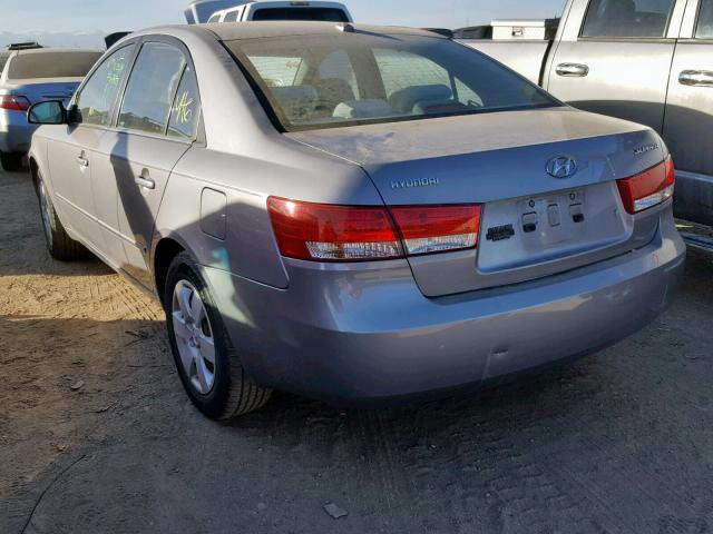 5NPET46C08H373009 - 2008 HYUNDAI SONATA GLS GRAY photo 3