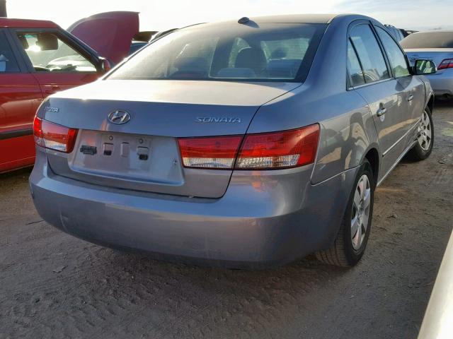 5NPET46C08H373009 - 2008 HYUNDAI SONATA GLS GRAY photo 4