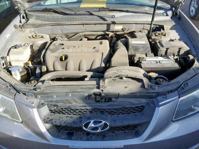 5NPET46C08H373009 - 2008 HYUNDAI SONATA GLS GRAY photo 7