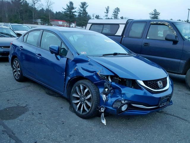 19XFB2F94EE240236 - 2014 HONDA CIVIC EXL BLUE photo 1