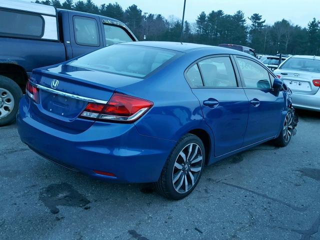 19XFB2F94EE240236 - 2014 HONDA CIVIC EXL BLUE photo 4