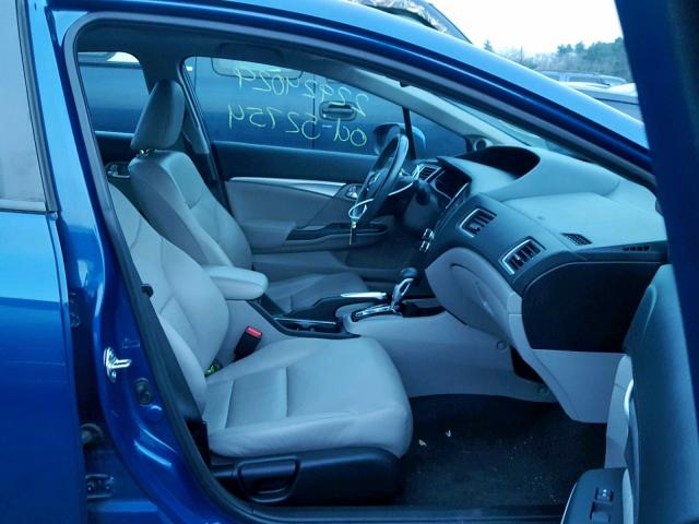 19XFB2F94EE240236 - 2014 HONDA CIVIC EXL BLUE photo 5