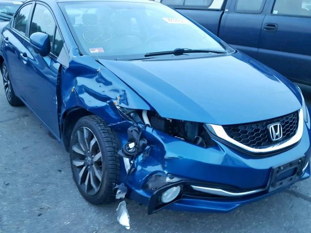 19XFB2F94EE240236 - 2014 HONDA CIVIC EXL BLUE photo 9