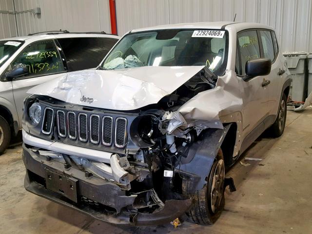 ZACCJBAH0FPB72974 - 2015 JEEP RENEGADE S SILVER photo 2