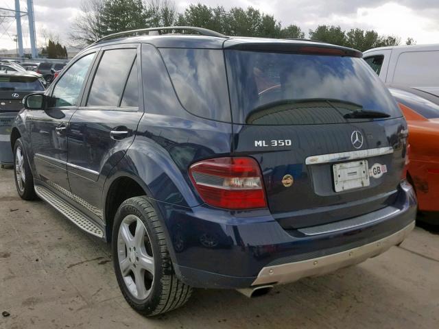4JGBB86EX8A302305 - 2008 MERCEDES-BENZ ML 350 BLUE photo 3