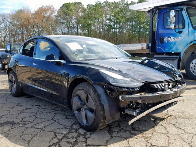 5YJ3E1EA6JF018589 - 2018 TESLA MODEL 3 BLACK photo 1