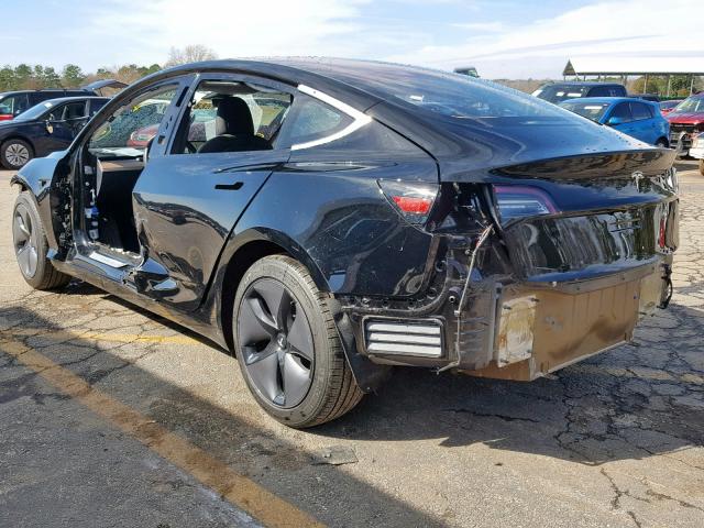 5YJ3E1EA6JF018589 - 2018 TESLA MODEL 3 BLACK photo 3